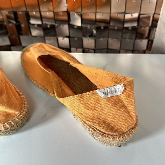 USHUAIA Orange Canvas Slip on Shoes with Jute Details Size 39 - Picture 9 of 13